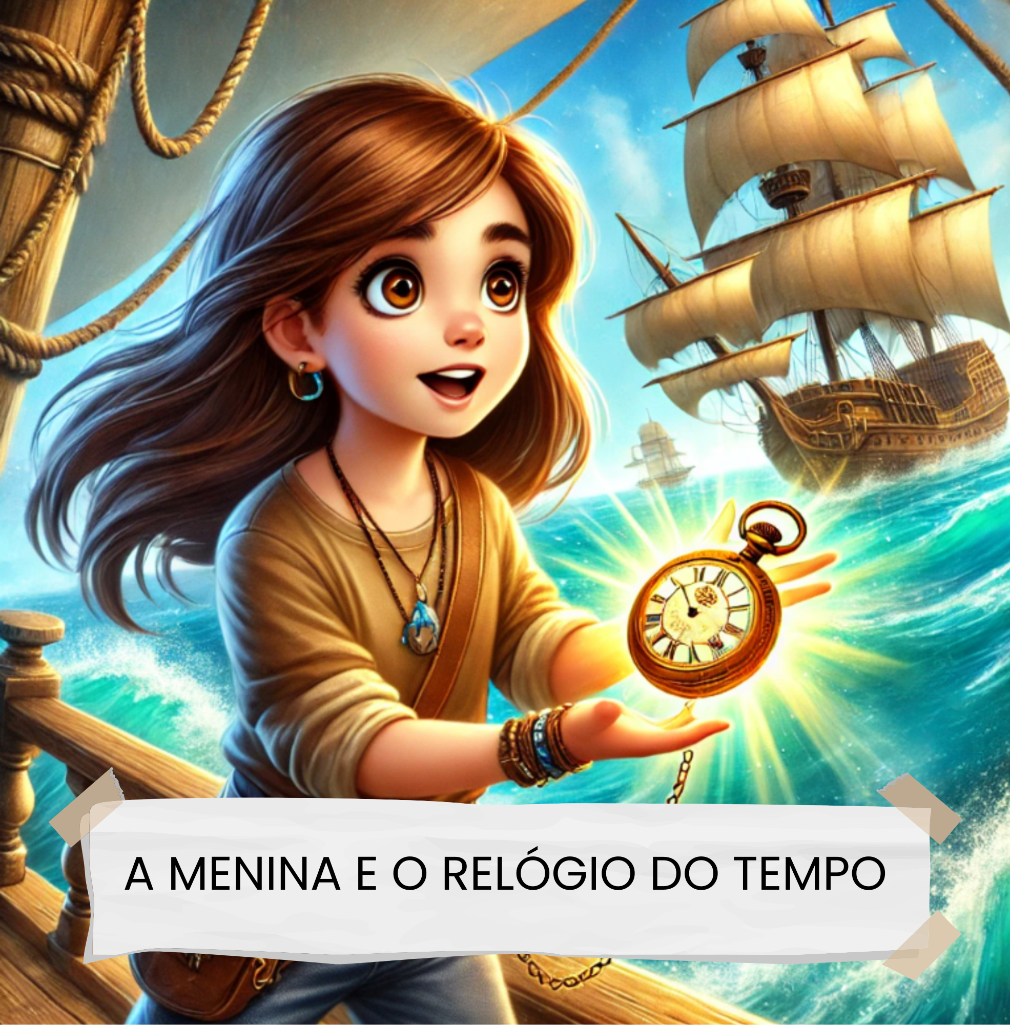 a menina e o relógio do tempo