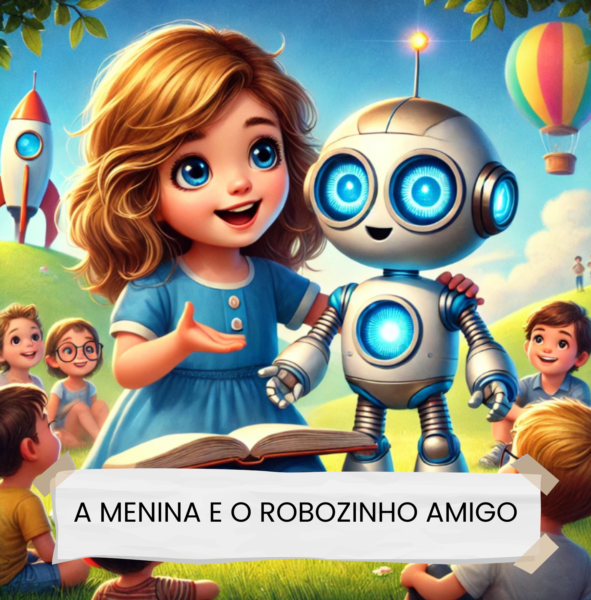 a menina e o robozinho amigo